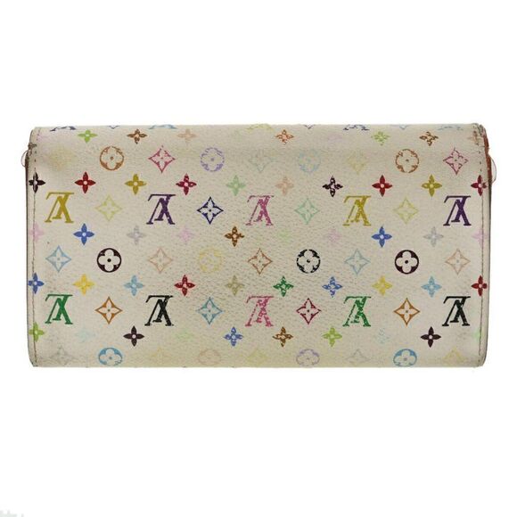 LOUIS VUITTON Multicolor Portefeuille Sarah Long Wallet White - Picture 2 of 12